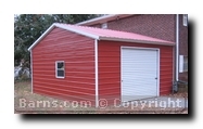 metal shed with storage